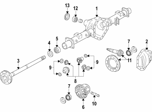 2019 Chevy Silverado 2500 HD Shaft Assembly, Front & Rr Prop Diagram for 84346713