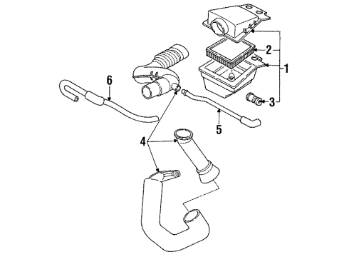 1994 Pontiac Sunbird Cleaner Assembly, Air Diagram for 25098492