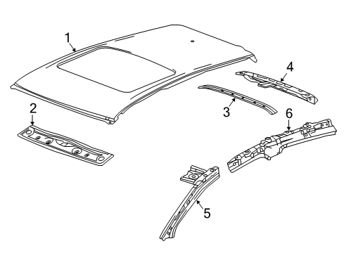 2017 Chevy Spark Roof & Components Diagram 1 - Thumbnail