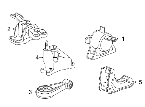 2015 Chevy Spark EV Engine & Trans Mounting Diagram