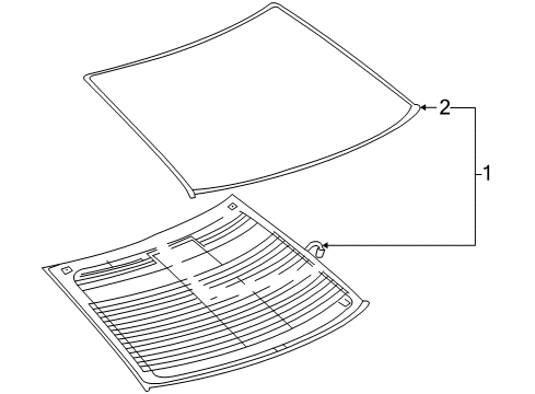 2003 Cadillac CTS Window Asm,Rear Diagram for 19120944