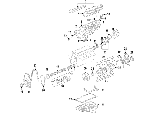 2016 GMC Sierra 3500 HD Valve, Exhaust Diagram for 12610719