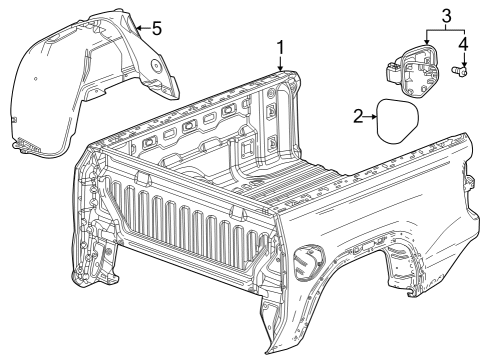 2023 GMC Canyon Box Assembly Diagram