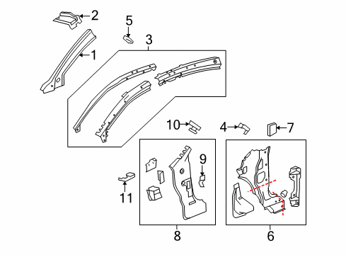 2010 Buick LaCrosse Hinge Pillar Diagram