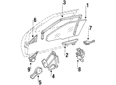 1987 Buick LeSabre Filler Assembly, Front Side Door Outside Rear View Mirror *Black Diagram for 20734764