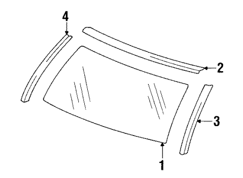 1992 Buick Park Avenue Windshield Glass Diagram