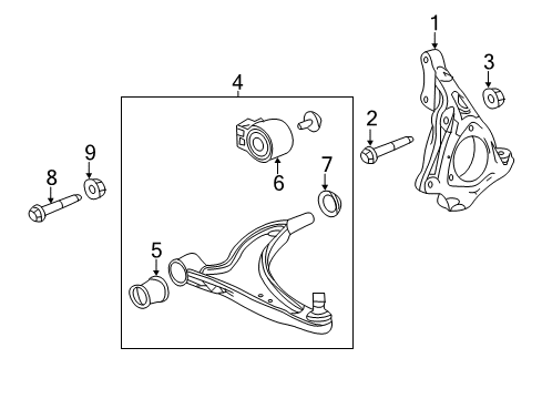 2015 Buick LaCrosse Front Suspension, Control Arm, Stabilizer Bar Diagram 2 - Thumbnail