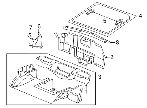 2001 Chevy Corvette Interior Trim - Rear Body Diagram 3 - Thumbnail