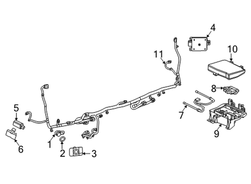 2021 Chevy Trailblazer Camera Assembly, Rear View Drvr Info Diagram for 42746317