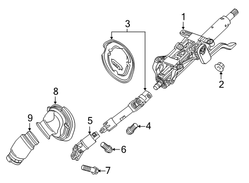 2023 Chevy Malibu BOOT ASM-INTER STRG SHF Diagram for 84630955