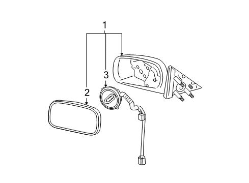 2010 Cadillac DTS Outside Mirrors Diagram