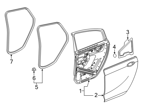 2019 Buick Regal Sportback Rear Door Diagram