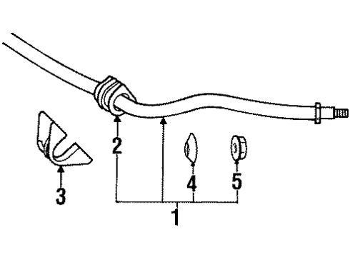 1997 Saturn SL1 Brkt,Front Suspension Tension Strut Pivot Bushing Diagram for 21010346