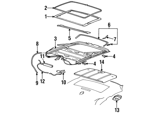 2001 Oldsmobile Intrigue Sunroof  Diagram