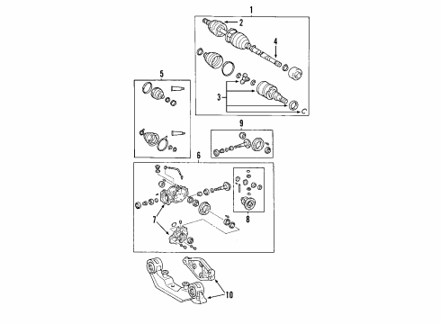 2003 Pontiac Vibe Differential Carrier Diagram for 19205624