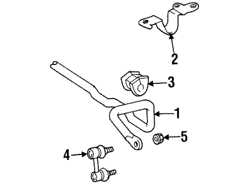 1999 Chevy Prizm Clamp,Front Stabilizer Shaft Insulator Diagram for 94857919