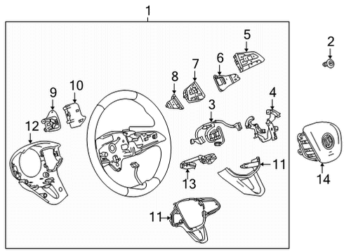 2021 Buick Envision Steering Column & Wheel, Steering Gear & Linkage Diagram 5 - Thumbnail