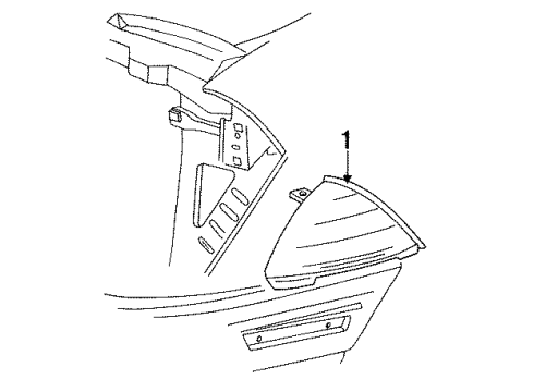 1998 Oldsmobile Achieva Side Marker Lamps, Electrical Diagram