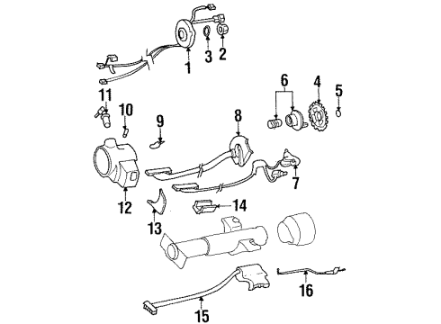 1998 Chevy Monte Carlo Shroud, Switches & Levers Diagram 2 - Thumbnail