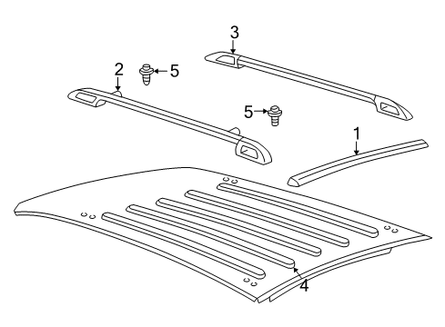 2004 Pontiac Montana Luggage Carrier Diagram 2 - Thumbnail