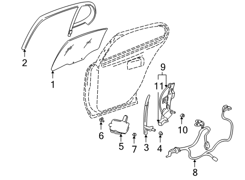 2002 Pontiac Bonneville Front Door Diagram 4 - Thumbnail