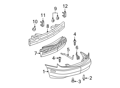 2005 Pontiac Sunfire Rear Bumper Diagram