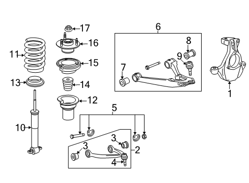 2010 GMC Sierra 1500 Front Spring Diagram for 25876862