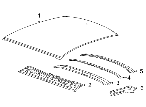 2014 Cadillac ELR Roof & Components Diagram