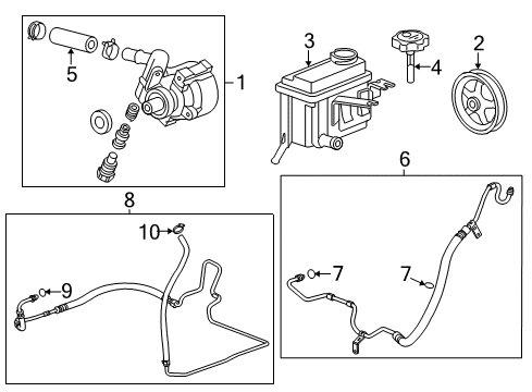 2011 Buick Lucerne Hose Assembly, P/S Gear Outlet Diagram for 20767274