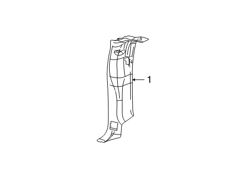 2002 Chevy Avalanche 1500 Interior Trim - Quarter Panels Diagram 1 - Thumbnail