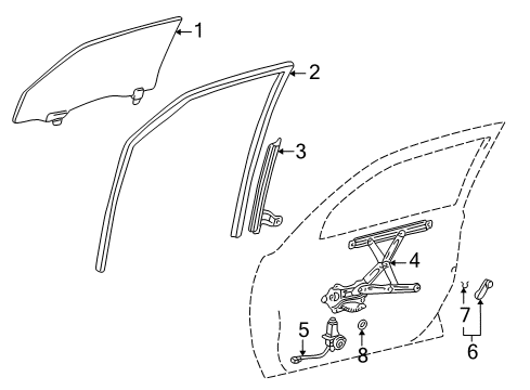 2005 Pontiac Vibe Rear Door Diagram 1 - Thumbnail