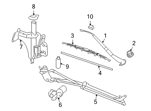 2006 Pontiac Montana Wiper & Washer Components Diagram 2 - Thumbnail