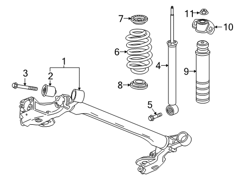 2015 Chevy Spark EV Rear Compensator Crank Axle Diagram for 95133287