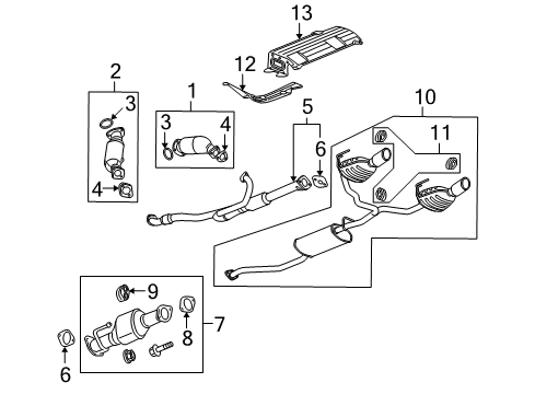 2013 Buick Enclave Exhaust Components Diagram