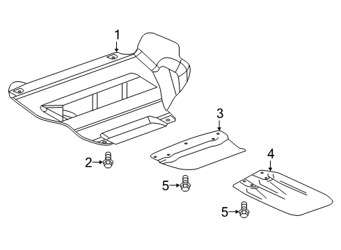 2022 GMC Canyon Under Cover & Splash Shields Diagram