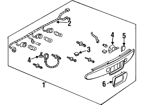 1997 Buick Riviera Rear Lamps - Combination Lamps Diagram