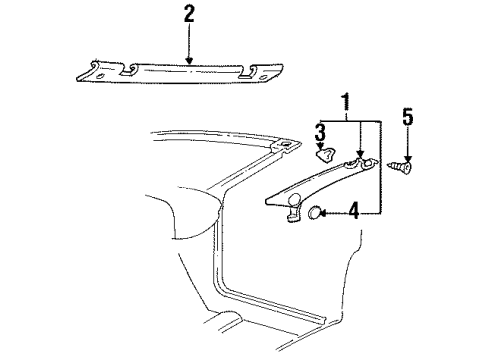 1994 Pontiac Firebird Interior Trim - Convertible Top Diagram