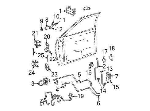 1995 Chevy S10 Lock & Hardware Diagram