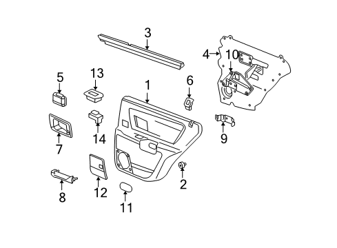 2006 Cadillac SRX Switch Asm,Side Window <See Guide/Contact Bfo*Pewter Diagram for 19259963