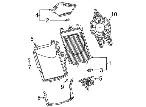 2020 Chevy Corvette Radiator & Components Diagram 3 - Thumbnail