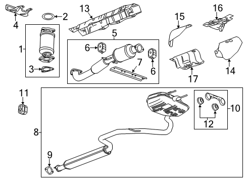 2013 Chevy Malibu Exhaust Components Diagram 2 - Thumbnail