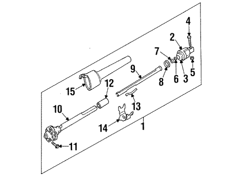 1994 GMC C3500 Lower Steering Column Diagram 1 - Thumbnail