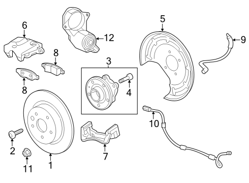 2022 Chevy Equinox PAD KIT-RR DISC BRK Diagram for 85143237