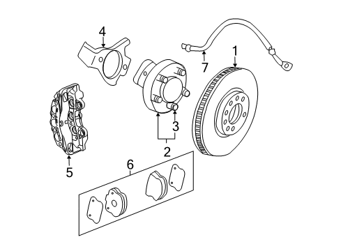 2009 Chevy Corvette Front Brakes Diagram 2 - Thumbnail