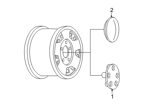 1998 GMC C3500 Wheel Covers & Trim Diagram 7 - Thumbnail