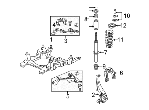 2010 Cadillac STS Front Suspension, Control Arm Diagram 2 - Thumbnail