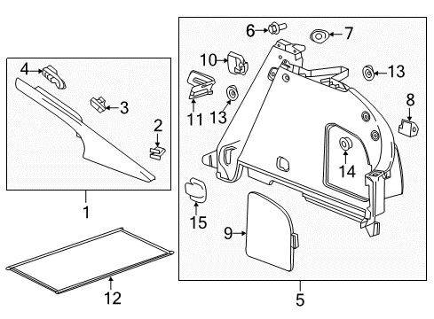 2011 Chevy Volt Retainer Diagram for 11611318