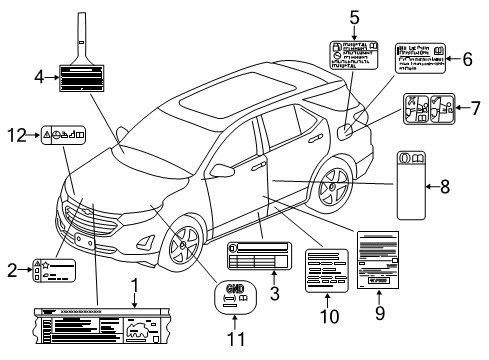 2021 Chevy Equinox Information Labels Diagram