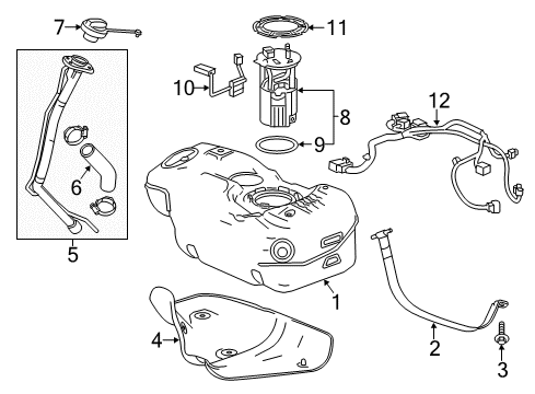 2014 Chevy Spark EV Fuel System Components Diagram