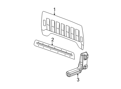 2007 GMC Sierra 3500 HD Back Panel Diagram 2 - Thumbnail